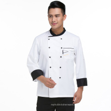 Durable Breathable Comfortable Long Sleeved  Restaurant Polyester Cotton Chef's Jacket